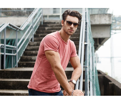 100% Cotton Men T-shirt Casual Soft Fitness Summer Thin T-shirts Men's Home Clothes O-Neck Short Sleeve Soild T Shirt for Men