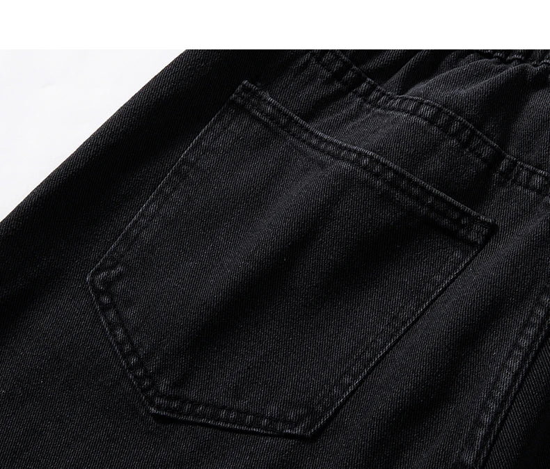 2023 Spring New Streetwear Baggy Jeans Men Korean Fashion Loose Straight Wide Leg Pants Male Brand Clothing Black Light Blue