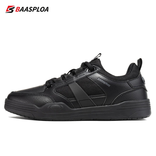 Baasploa 2024 Leather Skateboard Shoes Men Sneaker Lightweight Waterproof Shoes Male Casual Comfortable Walking Shoes Free Shipp