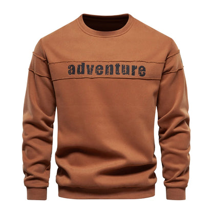 AIOPESON High Quality Smooth Patchwork Printed Sweatshirts for Men Fashion Youth O-neck Sportwear Tops Mens Sweatshirt