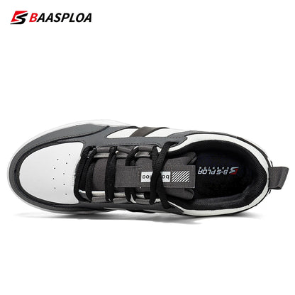 Baasploa 2024 Leather Skateboard Shoes Men Sneaker Lightweight Waterproof Shoes Male Casual Comfortable Walking Shoes Free Shipp