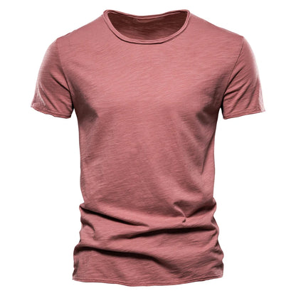 100% Cotton Men T-shirt Casual Soft Fitness Summer Thin T-shirts Men's Home Clothes O-Neck Short Sleeve Soild T Shirt for Men