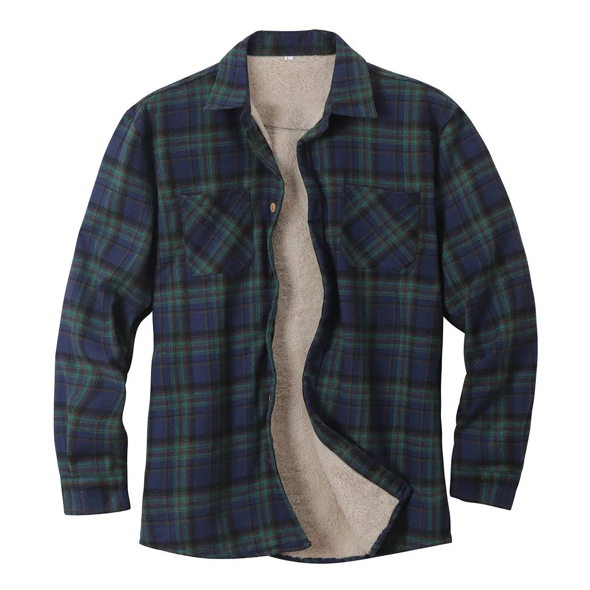 New2024 Men's Plaid Plus Fleece Jacket Autumn Winter Turn-down Collar Button Thickened Shirt Jacket For Men Casual Jacket Shirts