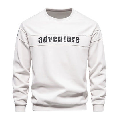 AIOPESON High Quality Smooth Patchwork Printed Sweatshirts for Men Fashion Youth O-neck Sportwear Tops Mens Sweatshirt