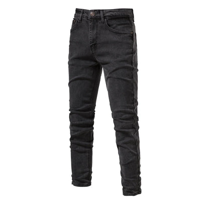 AIOPESON 2023 Autumn Denim Jeans Pants Men Slim Fit Straight Jeans for Men Quality Cotton Business Casual Wear Mens Denim Pants