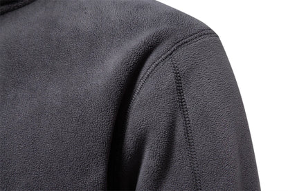 AIOPESON Brand Quality Thicken Warm Fleece Jacket for Men Zipper Neck Pullover Men's Sweatshirt Soft Shell Mens Jacket