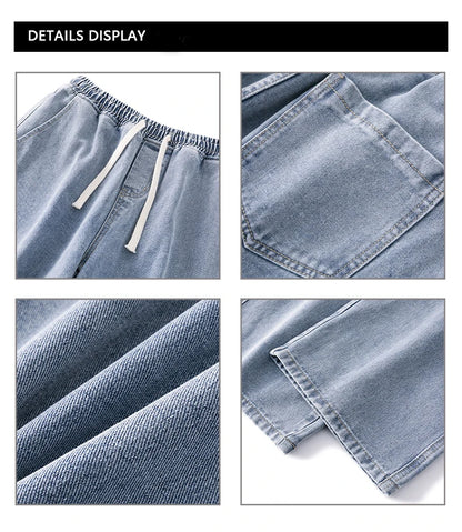 2023 New Baggy Jeans Men's Streetwear Harajuku Fashion Casual Wide-leg Trousers Japanese Simple Male Jeans Denim Pants