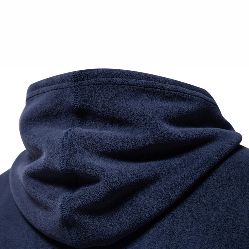 AIOPESON Mens Winter Solid Fleece Hoody High Quality Warm Casual Drawstring Hat Sweatshirt Soft Shell Hoodies for Men