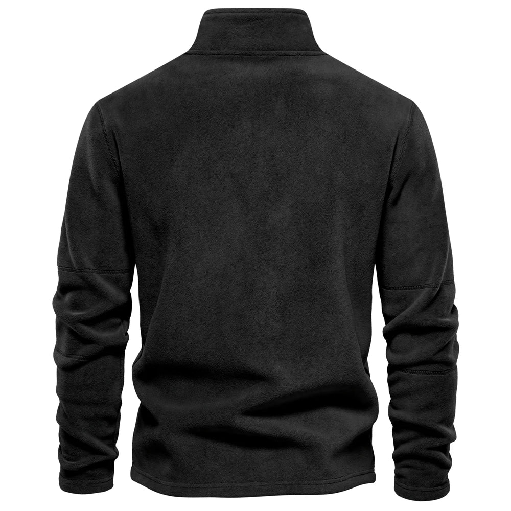 AIOPESON Brand Quality Thicken Warm Fleece Jacket for Men Zipper Neck Pullover Men's Sweatshirt Soft Shell Mens Jacket