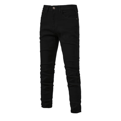 AIOPESON 2023 Autumn Denim Jeans Pants Men Slim Fit Straight Jeans for Men Quality Cotton Business Casual Wear Mens Denim Pants