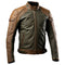 BroadPeak Men’s Olive Green Brown Genuine Sheepskin Warm Stand Collar Fashionable Zip-up Sportwear Racing Lightweight Leather Jacket