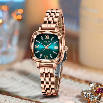 NIBOSI Watch for Women Top Luxury Crystal Female Watches Waterproof Lady Quartz WristWatch Bracelet Fashion Clock Reloj Mujer