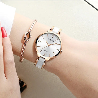 NIBOSI Women Wrist Watch Ceramic Bracelet Watches Ladies Creative Watch For Women Female Clock Relogio Feminino Montre Femme