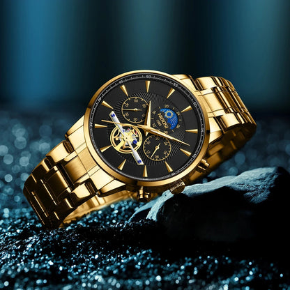 NIBOSI Top Brand Mens Watches Classic Roman Scale Dial Luxury Wrist Watch for Man Original Quartz Waterproof Luminous Male reloj